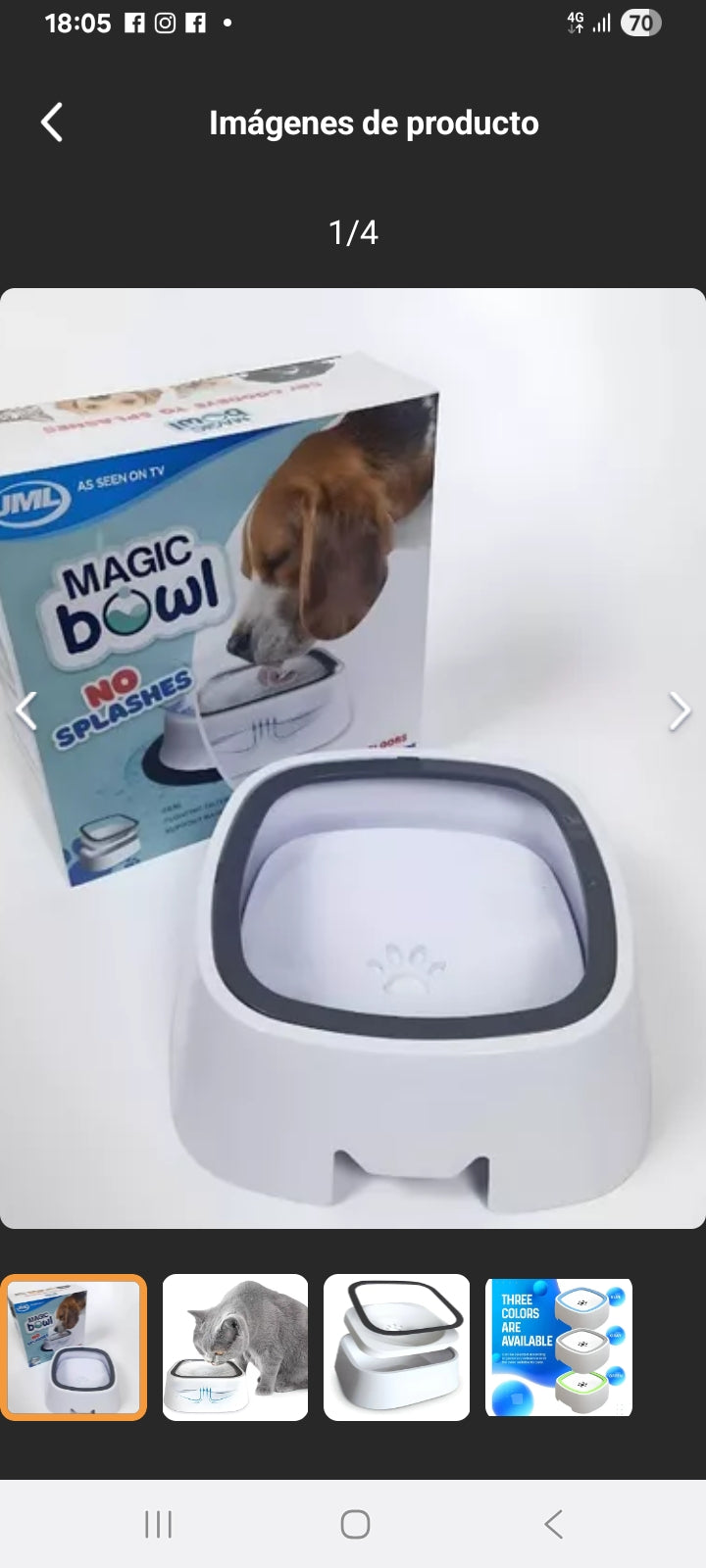 PLATO BEBEDERO MASCOTA
