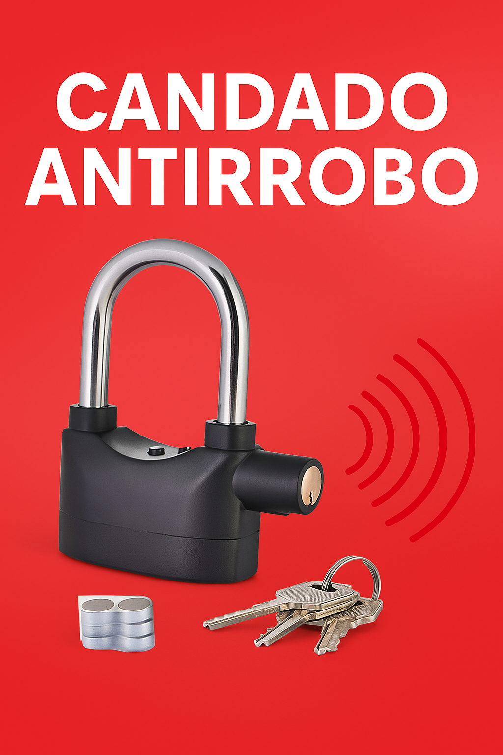 CANDADO PARA MOTO CON ALARMA