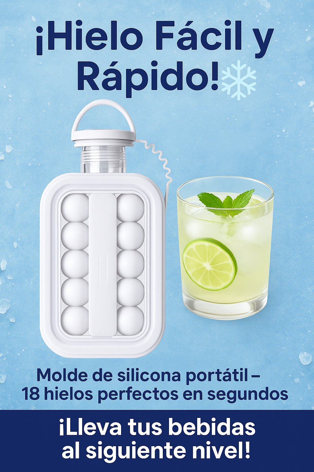 TENERA DE SILICONA PARA HIELO