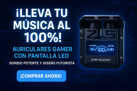 AURICULARES GAMER CON PANTALLA LED