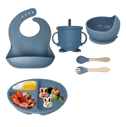 SET VAJILLA EN SILICONA PARA BEBE