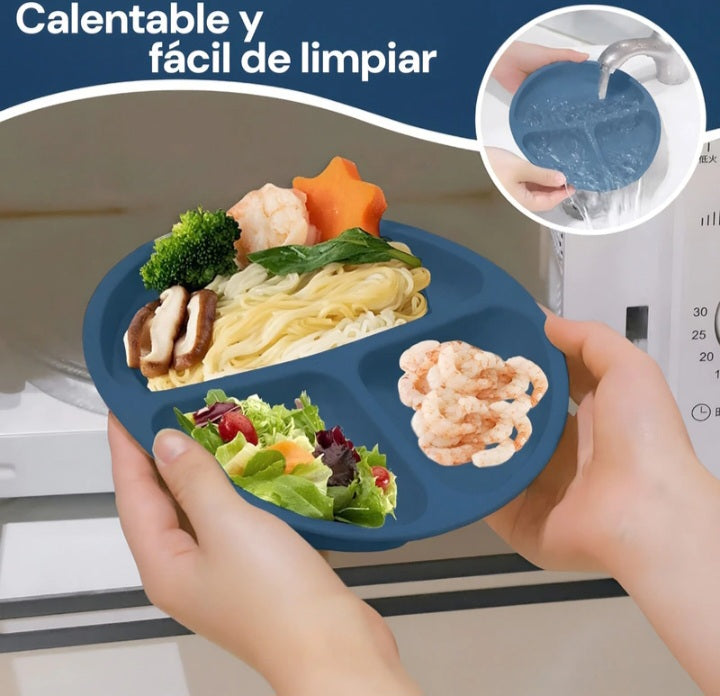 SET VAJILLA EN SILICONA PARA BEBE