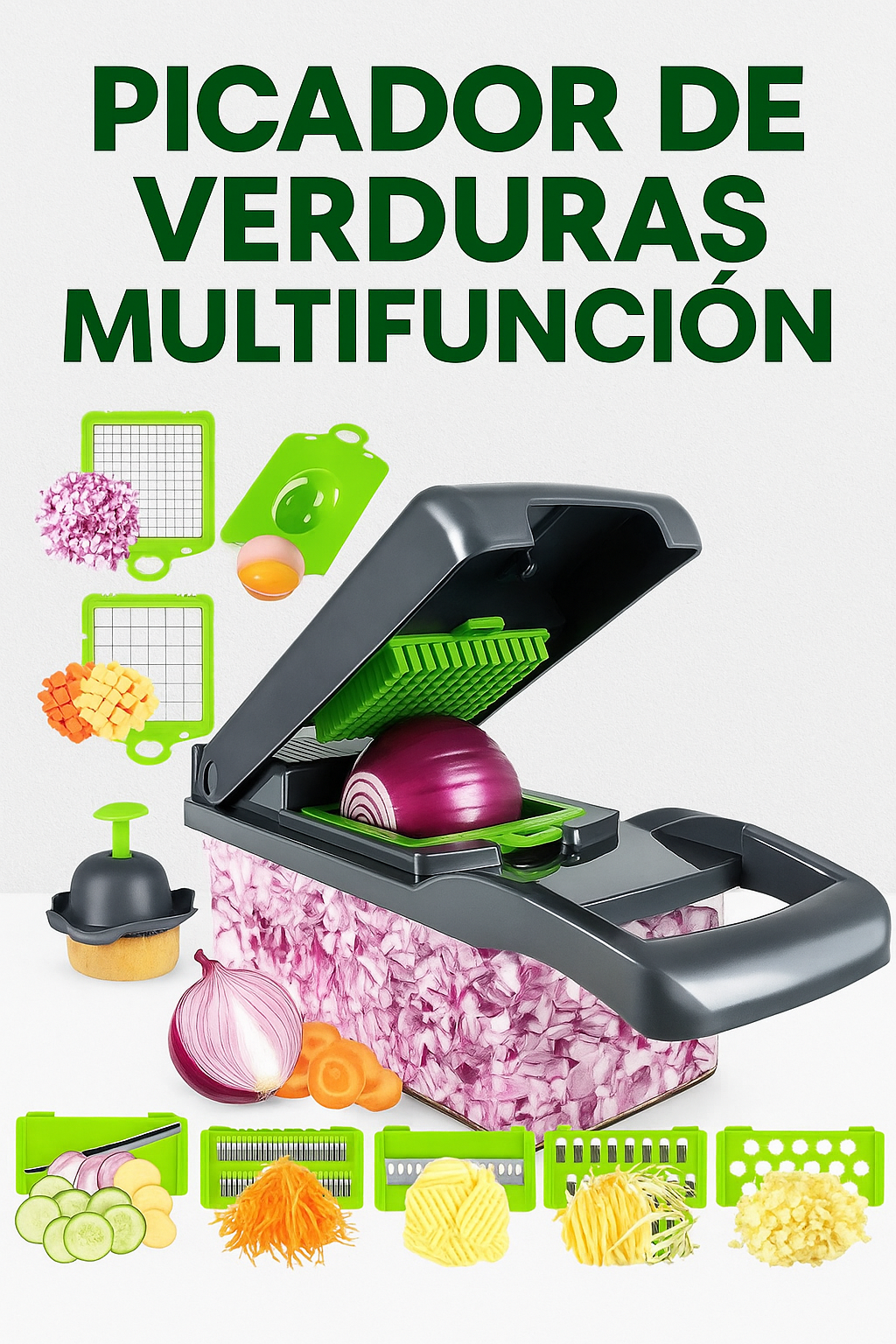 PICADOR DE VERDURAS MULTIFUNCION