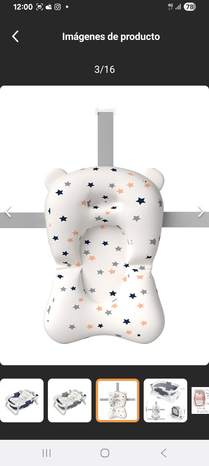 BAÑERA PLEGABLE PARA BEBE CON TERMOMETRO